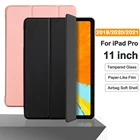 Чехол-книжка для iPad Pro 11 дюймов 2021 2020, умный чехол из искусственной кожи для iPad pro 11 2018, чехол-книжка A2301, A2460, A1980