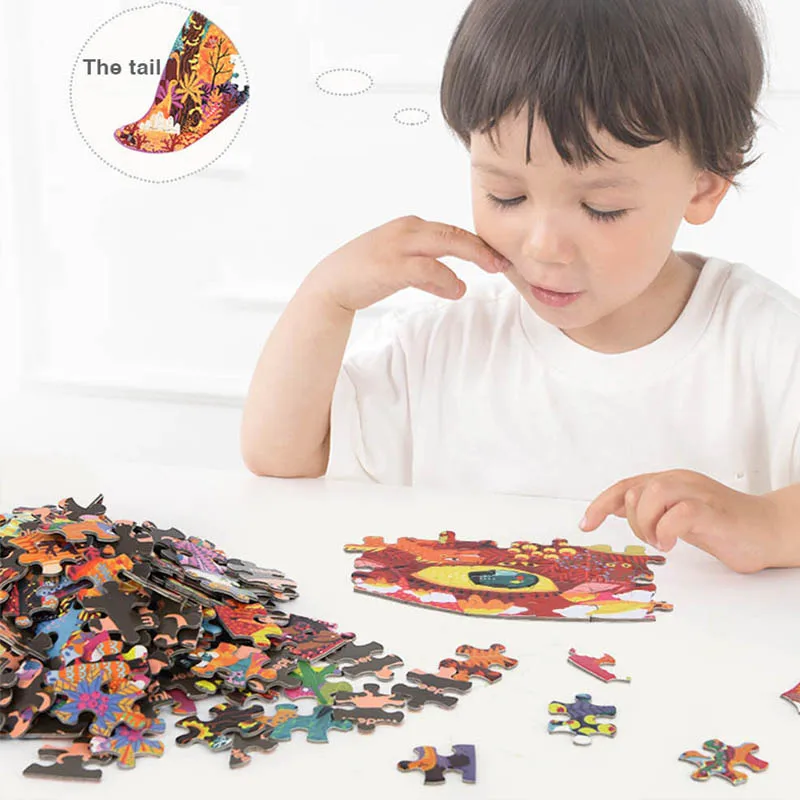 Детская головоломка бумага для упражнений 280 шт мир динозавров Детский пазл