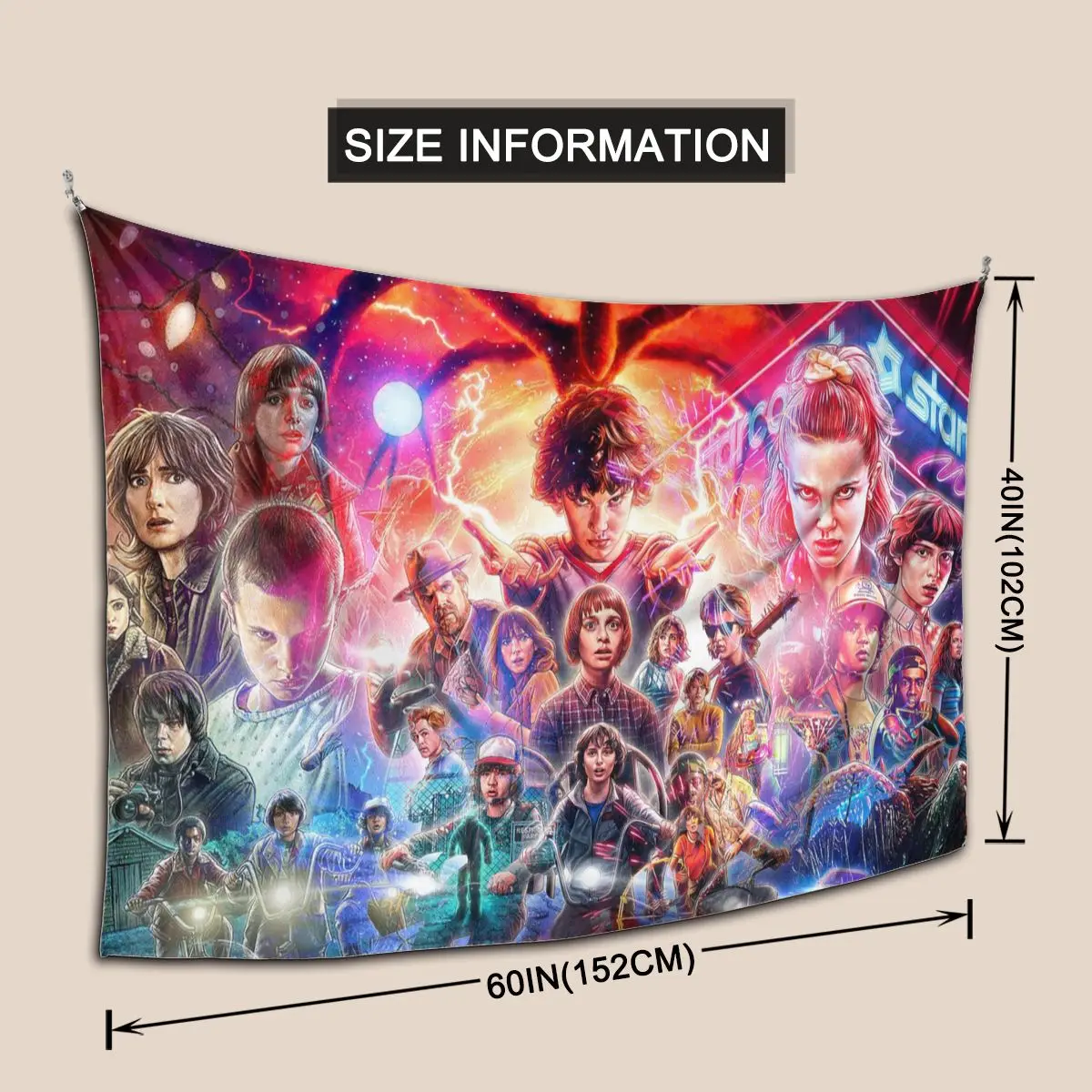 Популярная американская драма плакат из сериала очень странные дела гобелен