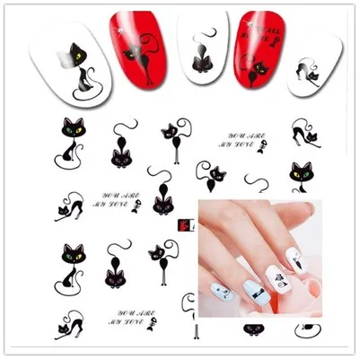 5 листов Детские японские наклейки для ногтей дизайн s макияж сделай сам водные
