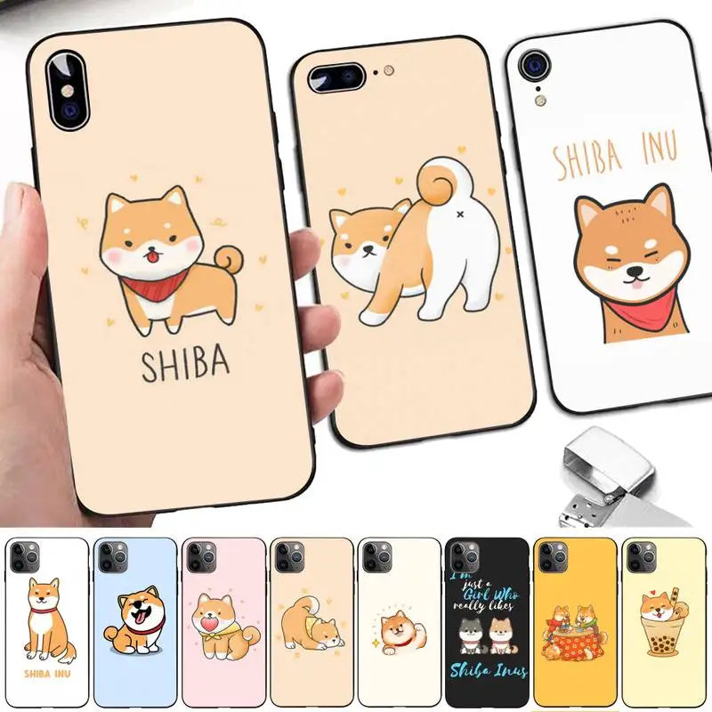 

Cartoon Shiba Inu Dog Puppy Phone Case for iphone 13 8 7 6 6S Plus X 5S SE 2020 XR 11 12mini pro XS MAX