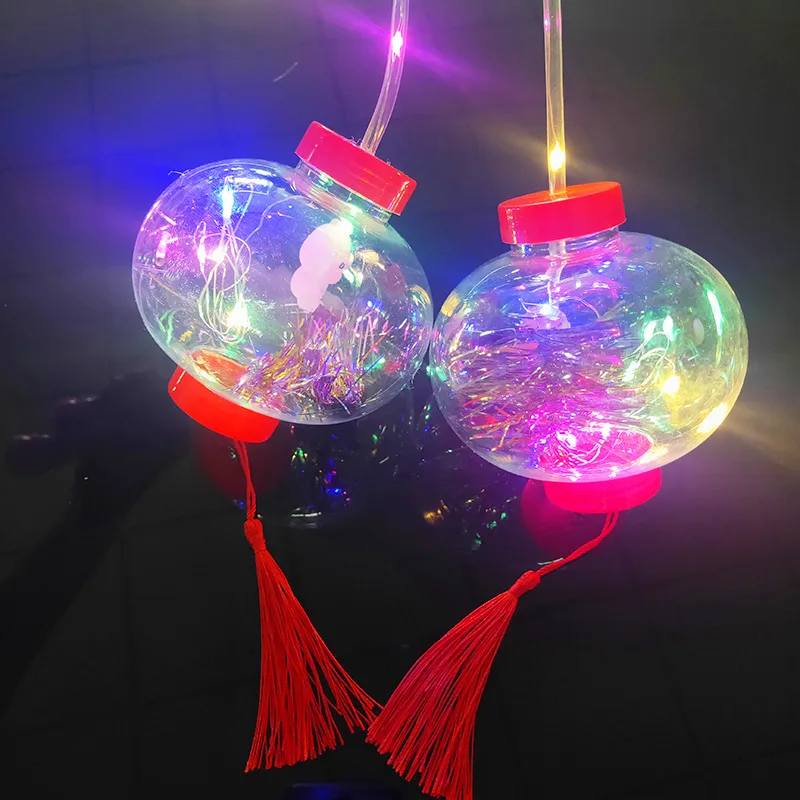 Portable Bobo Ball Colorful Flashing Cartoon Animal Lantern with Chinese Red Tassel | Освещение