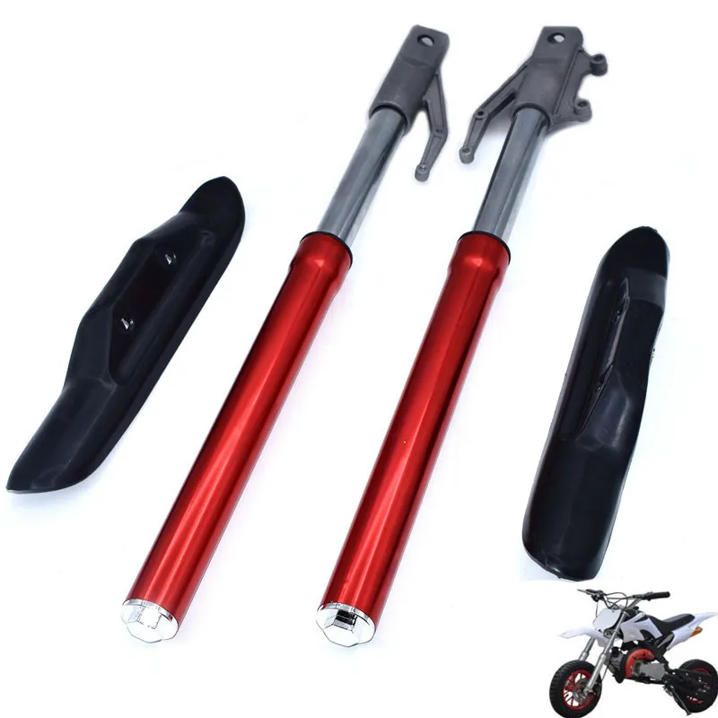 

525MM Front Inverted fork shock absorption with protector cover for motocross Mini Dirt Pit Bike Small Apollo 47cc 49cc 50cc