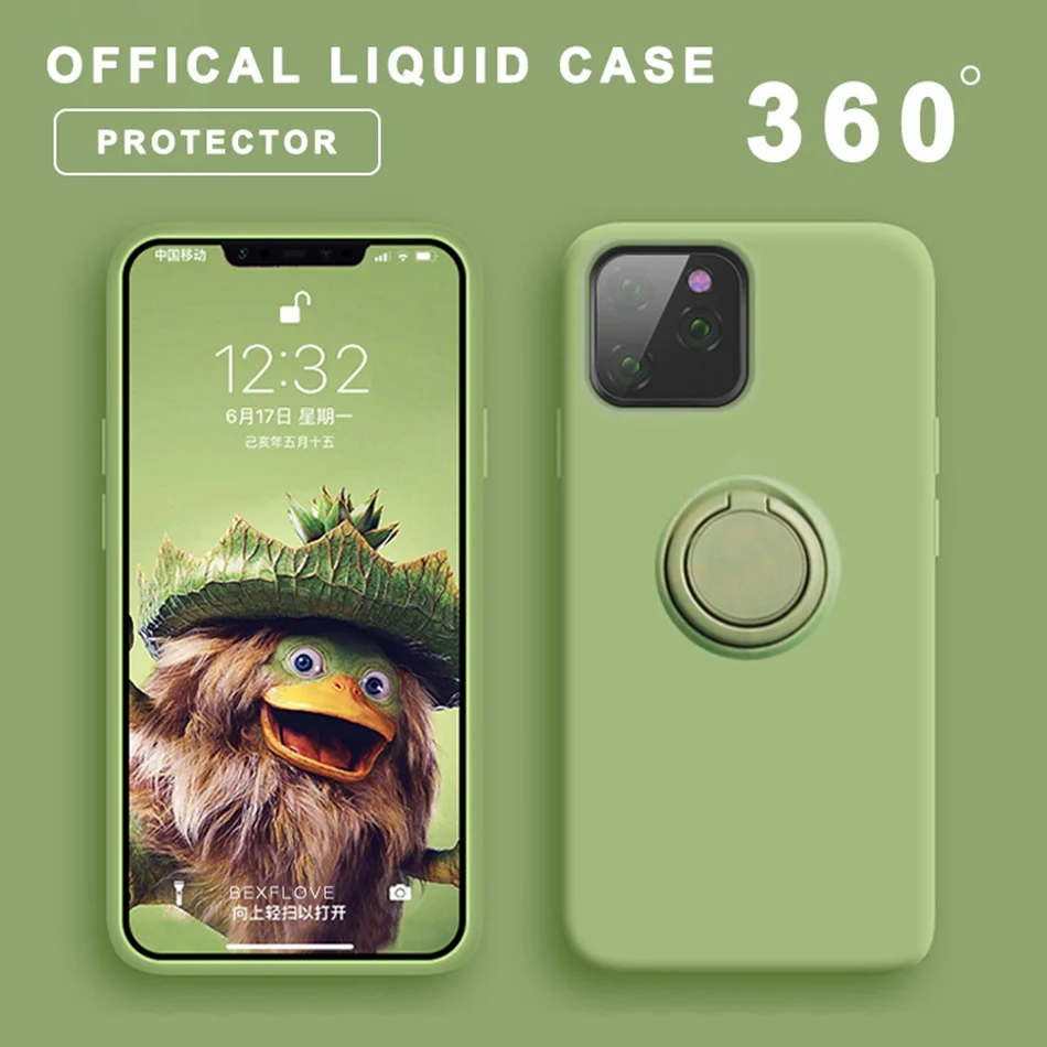 Жидкий чехол для iPhone 11 Pro XS Max оригинальный силиконовый автомобильный держатель