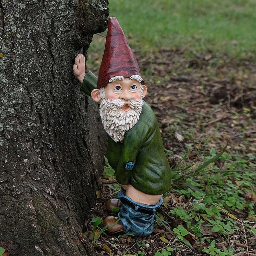 

3D Old Man Fairy Naughty Gnome Garden Resin Decorations Statue Ornaments Outdoor Landscape Miniature Gardening Decorations
