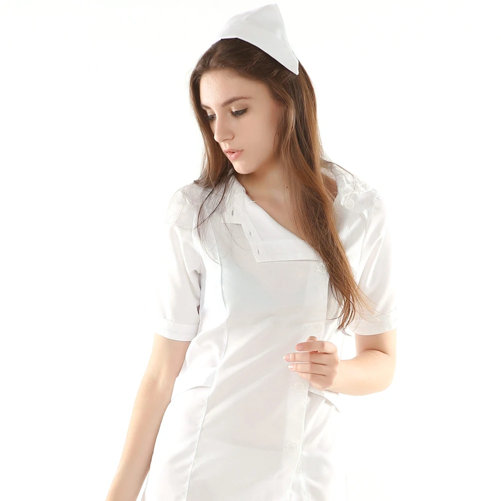 Сексуальная белая униформа Искушение одежда медсестры cosply сексуальное