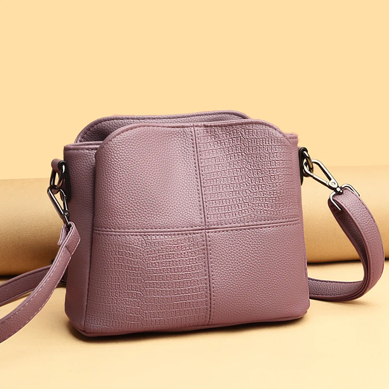 Модная женская сумка кожаная повседневная на плечо сумки через для женщин