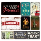 Винтажный пивной постер жестяная вывеска Prosecco бар металлическая пластина Ретро Tiki Бар паба декоративные таблички потертый шик человек пещера декор для кухни