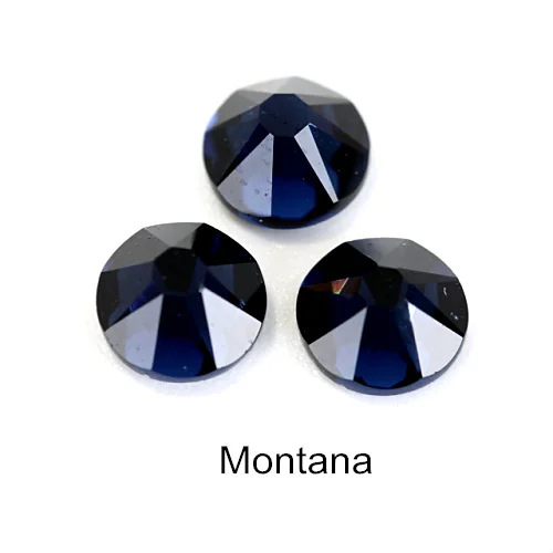 Montana Стразы горячей фиксации, цветные, железные стразы, лучшее качество, 8 больших и 8 маленьких стразов, стразы горячей фиксации для свадебного платья F0059, 1440 шт - Цвет: Montana