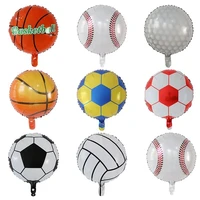10pcs 18inch helium foil globos football balloons birthday party decorations kid boy world cup black white soccer party supplies