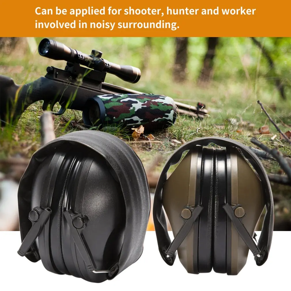 

Anti Noise Ear protector Tactical Shooting Earmuff Adjustable Foldable Snore Earplugs Soft Padded Noise Canceling Headset