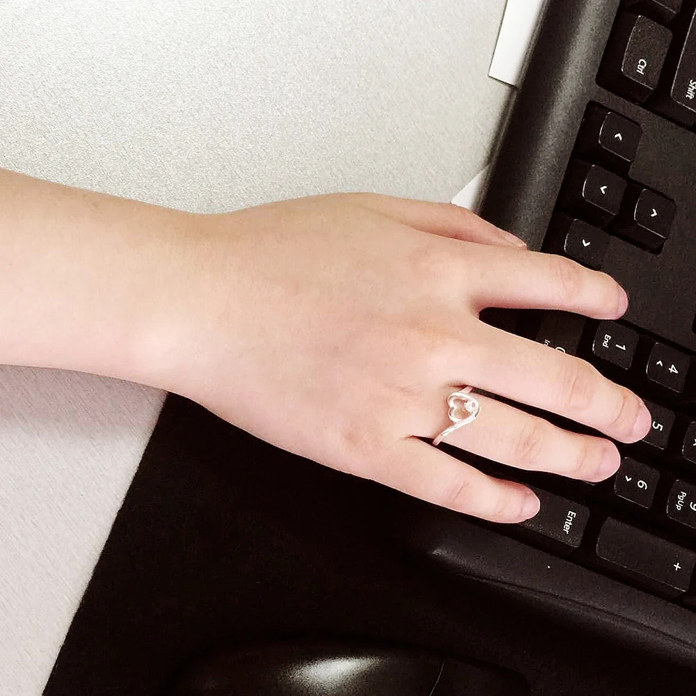 Шикарное серебро кольцо Для женщин 925 пробы Серебряное Блеск Циркон инкрустация