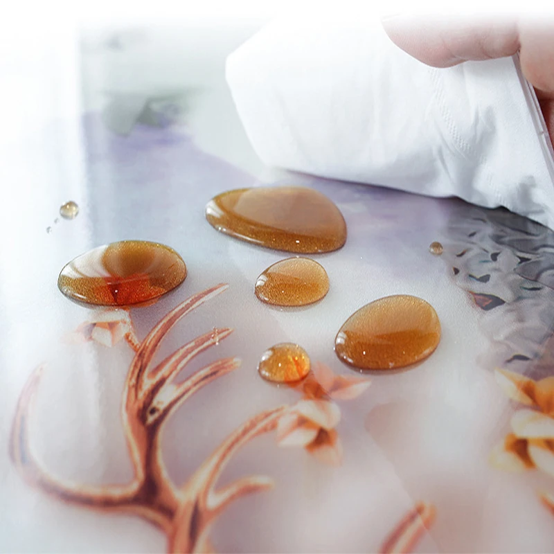 Прямоугольная ПВХ скатерть 2D стильная Водонепроницаемая с рисунком мягкое