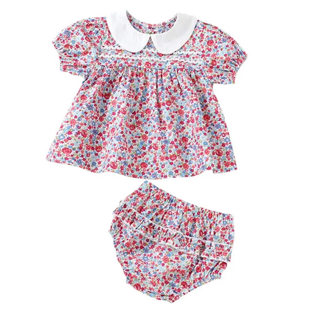 

Летняя одежда для маленьких девочек, топы с цветочным рисунком и шорты, комплекты одежды, Новое поступление 2021