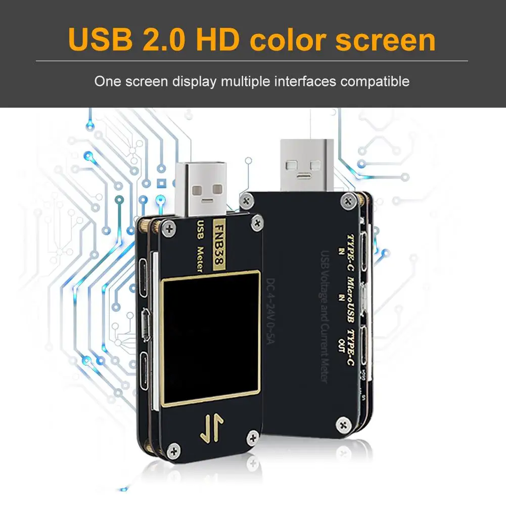 FNB38 USB ЖК-вольтметр тока QC4 PD3.0 2 0 PPS Быстрая зарядка протокол тестер