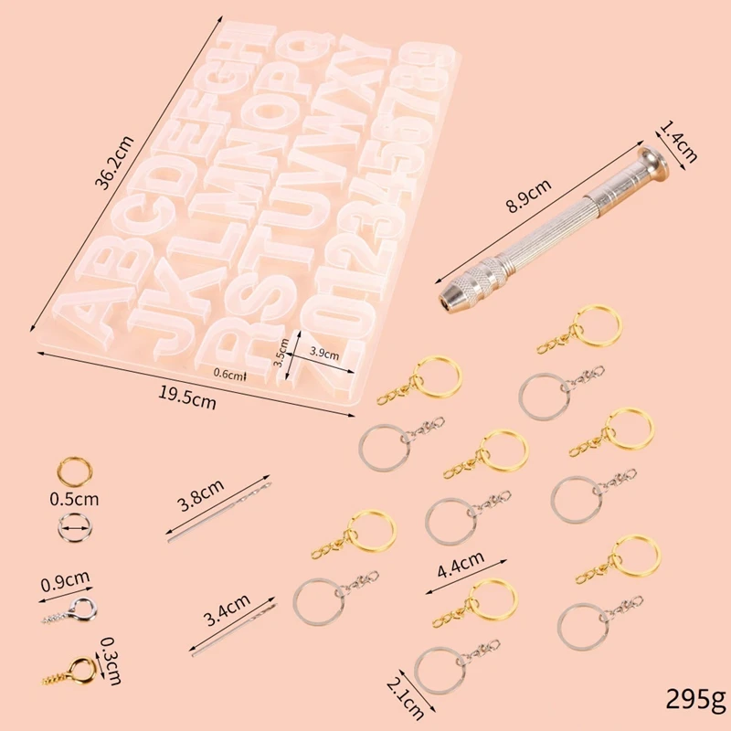 

Alphabet Letter Resin Molds Kits Number Silicone Mould Keychain Jewelry Pendant Casting Making DIY Craft