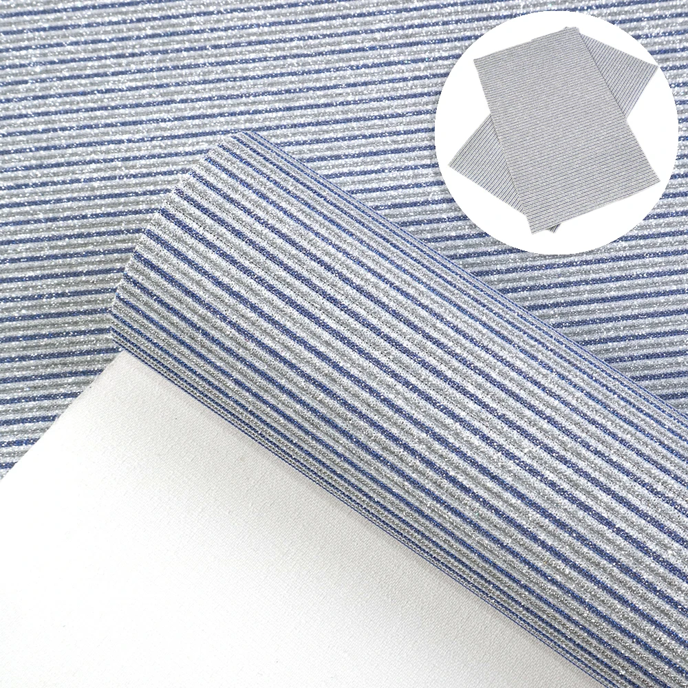 

20*33cm Colorful Stripe Patterns Glitter Bump Texture Faux Leather Fabric Sheets For Making Home Events Earring,1Yc8073