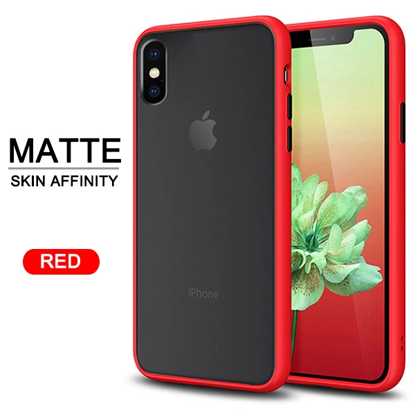 Red Прозрачный противоударный Гибридный Силиконовый чехол для телефона iPhone 11 Pro X XS XR Max 6 6s 7 8 Plus Фирменная прозрачная мягкая задняя крышка - Цвет: Red