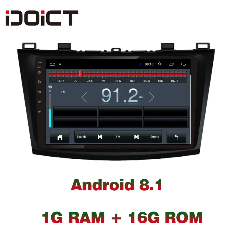 Автомобильный DVD-плеер IDOICT Android 8 1 GPS-навигация Мультимедиа для Mazda 3 Радио 2008 2009 2010