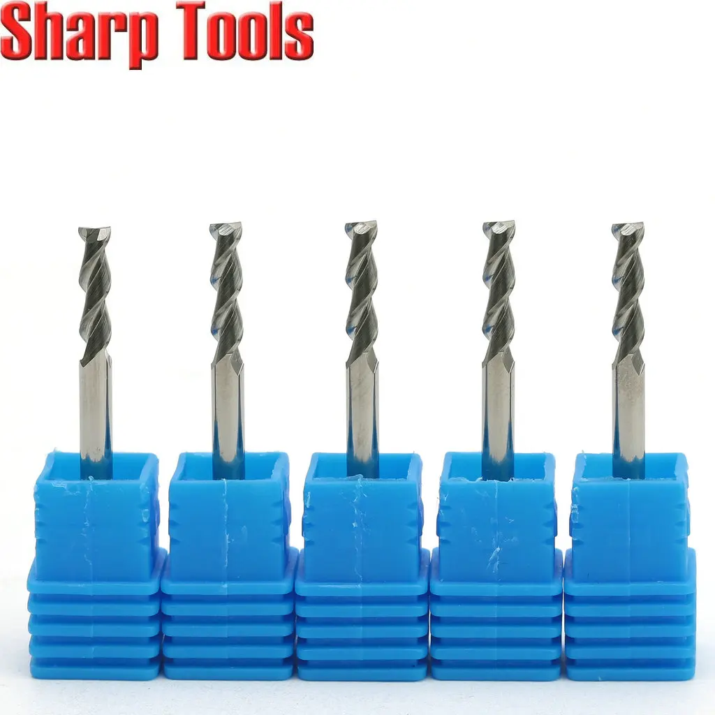 

3.175*10MM 2 Flute Tungsten Carbide Milling Cutters CNC Aluminium Endmill Engraver Spiral Router Bits Tools for Aluminum Metals