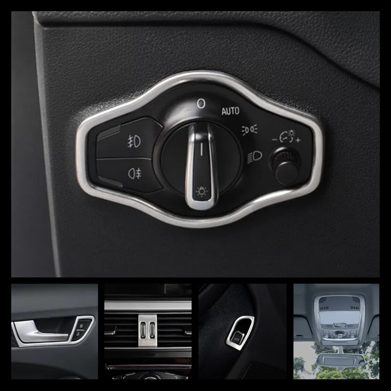 Нержавеющая сталь автомобильная крыша лампа для чтения панель отделка наклейки