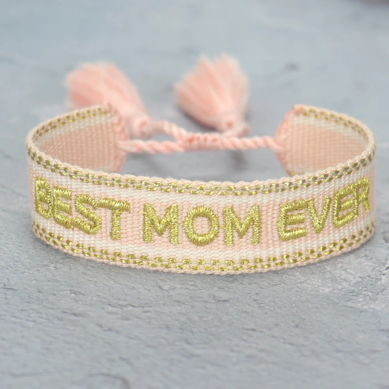 Регулируемый плетеный браслет для женщин и девушек плетеные браслеты с вышивкой