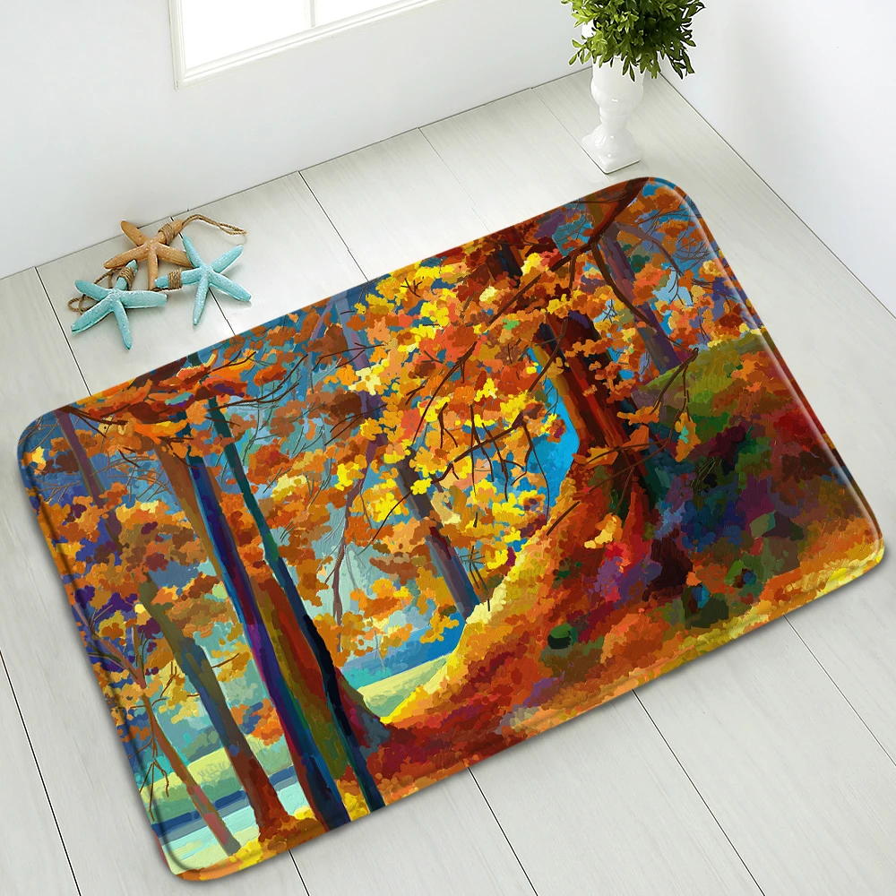 Натуральный пейзаж коврик для ванной нескользящий прикроватный спальни кухни