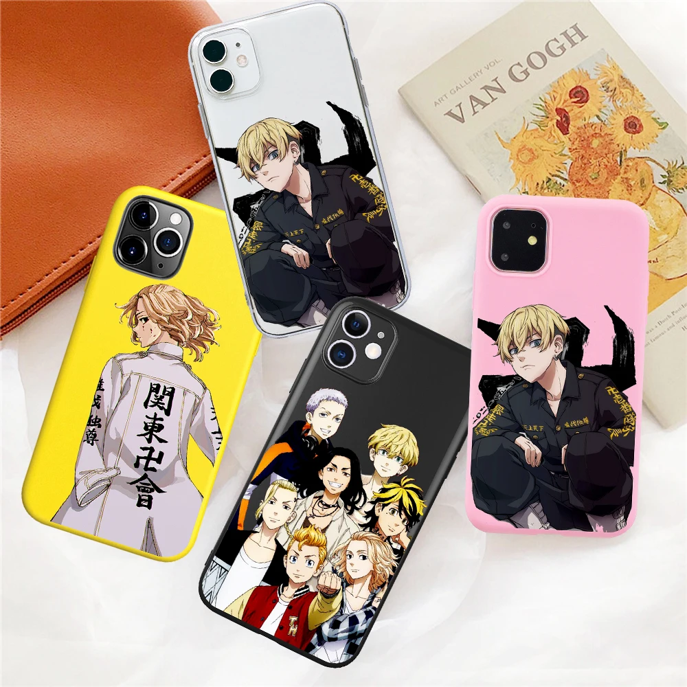 

candy Japan Anime Tokyo Revengers manjiro sano Phone Case For iPhone 12 11 Pro 8 7 6S Plus XR 10 X XS Max SE 2020 Coque cover