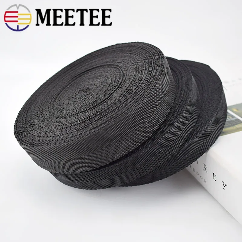 18M 0.9mm Thick Black Polypropylene PP Webbing Ribbon Band Strap Tape For Backpack Knapsack Belt DIY Garments Sewing Accessories|Тесьма| |