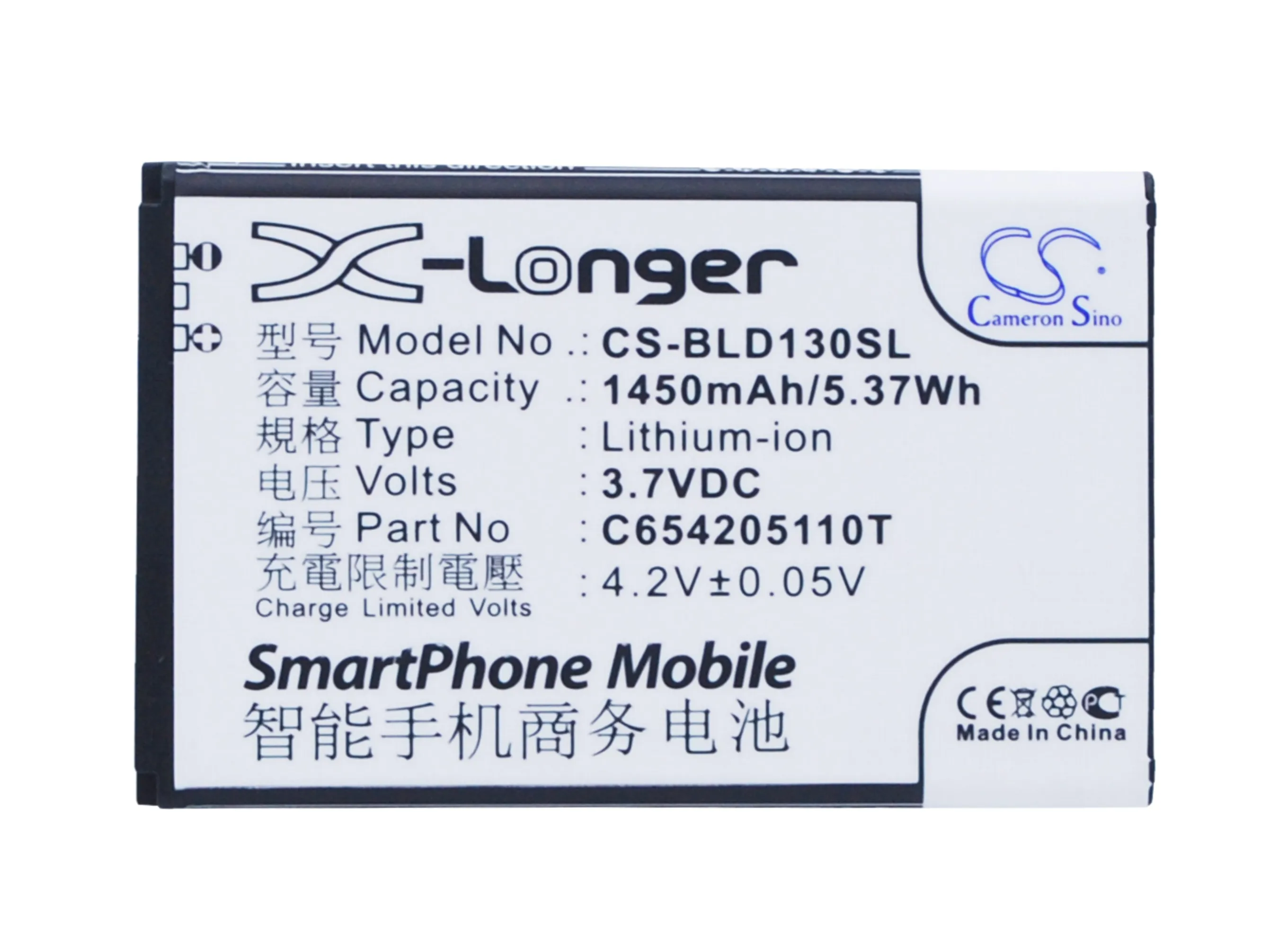 Аккумулятор Cameron Sino для BLU Dash D120 D130 A130a 2 8 замена C654205110T 1450 мАч|Перезаряжаемые