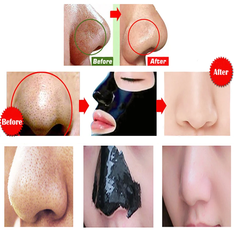 

60ML Black Deep Clean Mud Mask Skin Nose Acnel Removal Blackhead Purifying Face 50JF