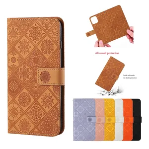 a72 magnetic wallet leather flip case on for oppo a52 a92 case national style totem flower phone protect cover free global shipping