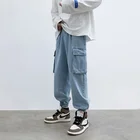 Мужские прямые осенние повседневные джинсы Privathinker, мужские корейские коллажные джинсы в стиле хип-хоп, женские парные свободные джинсовые брюки, одежда, 2020