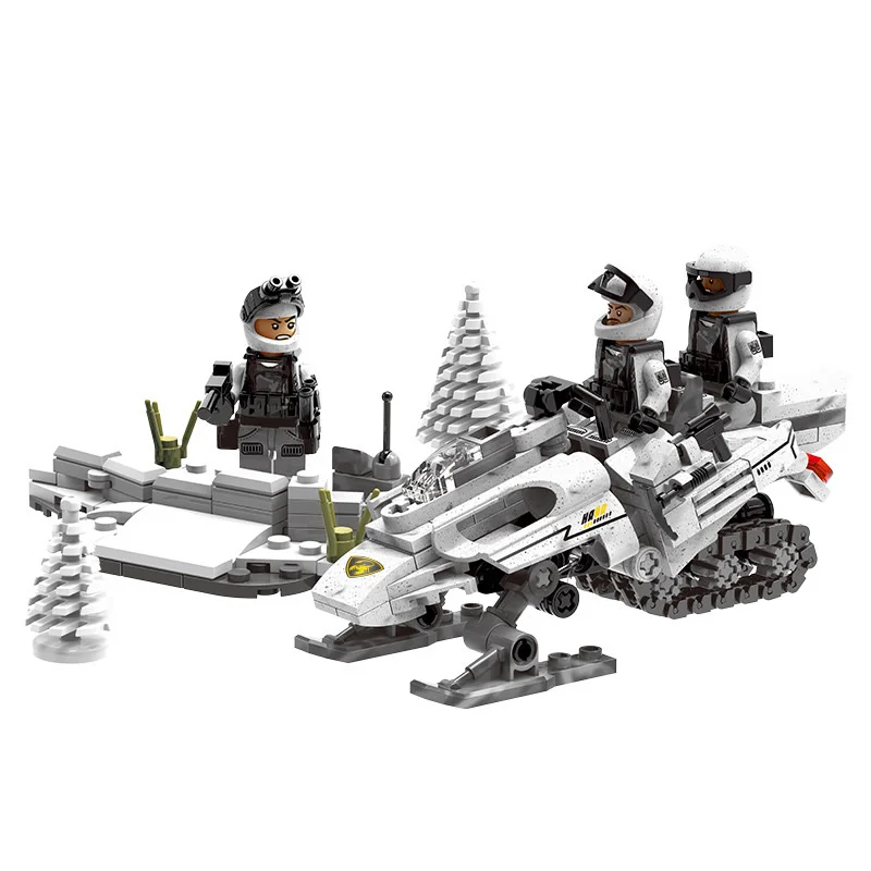 

WW2 military across battlefield batisbricks Fast snowmobiles moc building block world war Scorpio Legion army figures brick toys