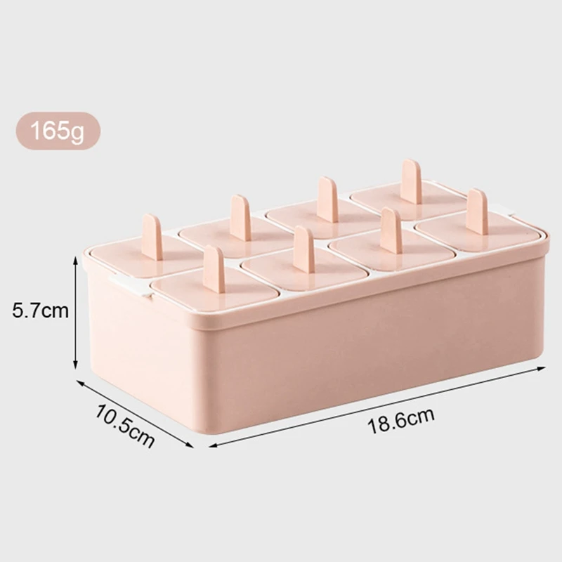 

DIY Ice Cream Tools 8 Cell Wheat Straw Handle Tray Pan Mould Cube Molds Popsicle Maker Kitchen Cooking Tools