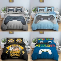 new gamepad queen size bedding set modern gamer duvet cover with pillowcase kids boys girls gift bed linen for bedroom decor