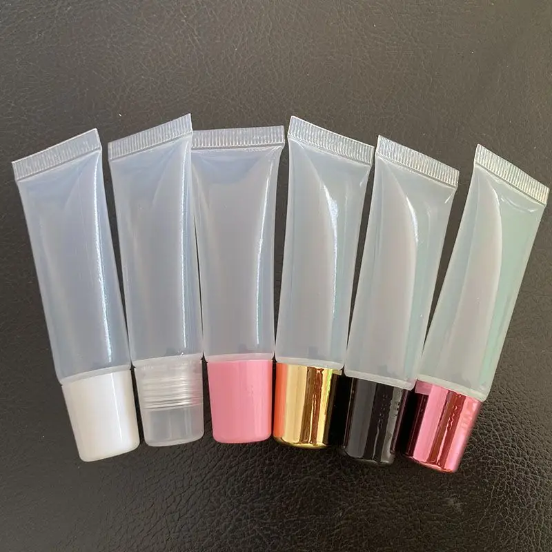 

50PCS Lip Gloss Tubes 15ml Lip Gloss Containers Empty Lip Balm Tubes Refillable Cosmetic Squeeze Lipgloss Tubes