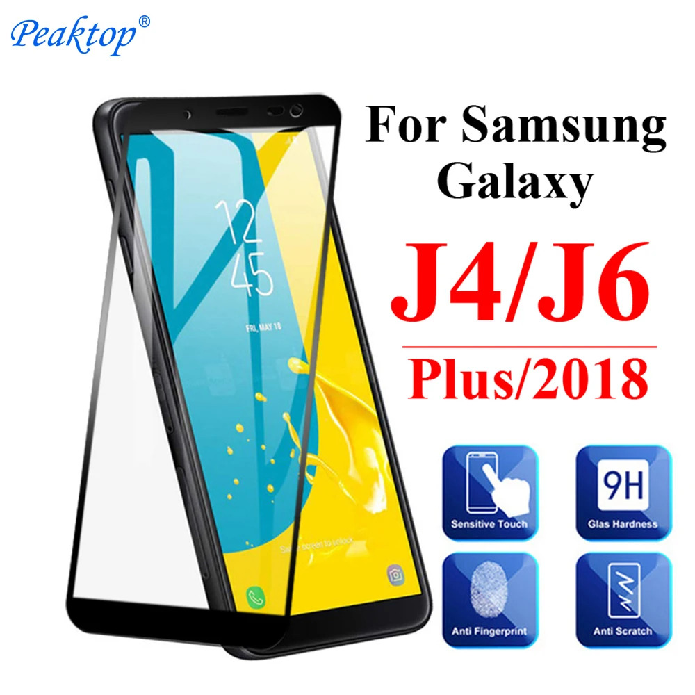 Защитное стекло для Samsung J6 2018 Galaxy J4 Plus закаленное samsun J 4 6 J6plus J4plus Защитная пленка
