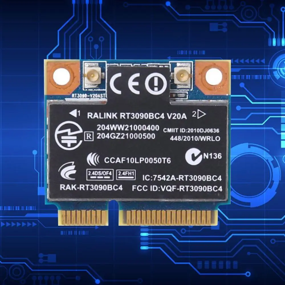 

Ralink RT3090BC4 Half Mini PCI-e Wireless WLAN Bluetooth4.0 Card For HP CQ42 Wirsless SPS CQ62 4420S 4720S 602992-001 4320S I7M6
