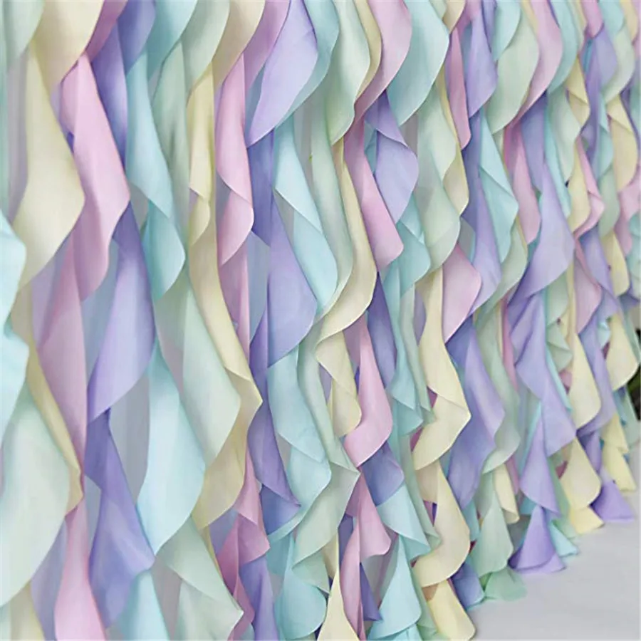 Table Skirt Tulle for Wedding Decoration Baby Shower Birthday Banquet Party Skirting 180x77cm | Дом и сад