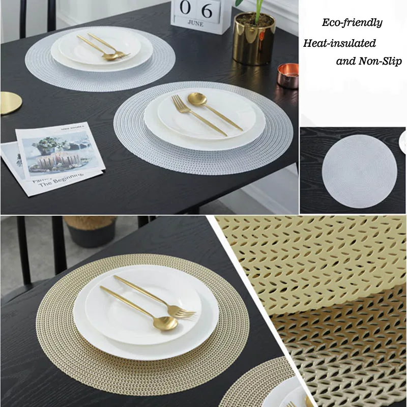 38 СМ Круглая поливинилхлоридная кухонная салфетка подставка обеденный Коврики