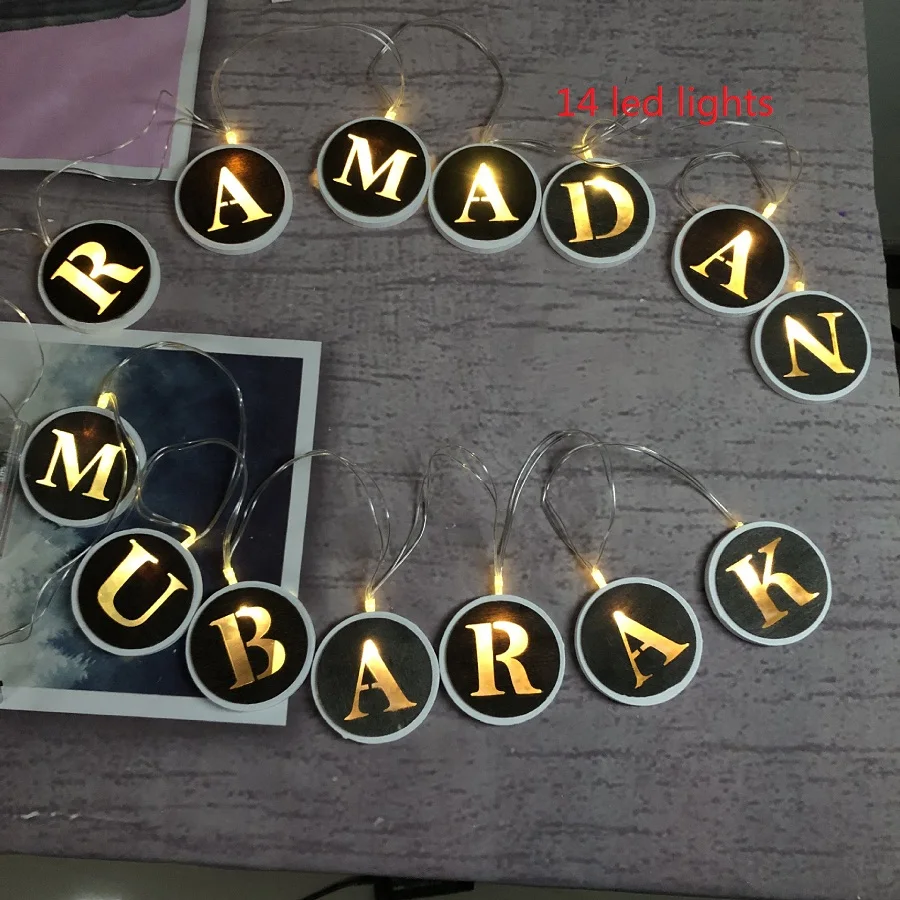 Гирлянды светодиодные украшения на Рамадан ИД Мубарак Декор Рамазан