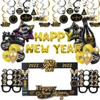 С Новым Годом вечерние украшения 2022 рождественские украшения для дома черный баннер фоторамка реквизит Natal Noel 2022 новый год