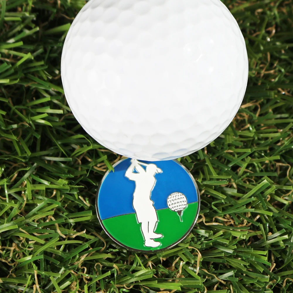 PINMEI Birdie Golf Ball Маркерная шляпа с зажимами Наборы из 1 части Hat Clip и 2 штуки маркерами