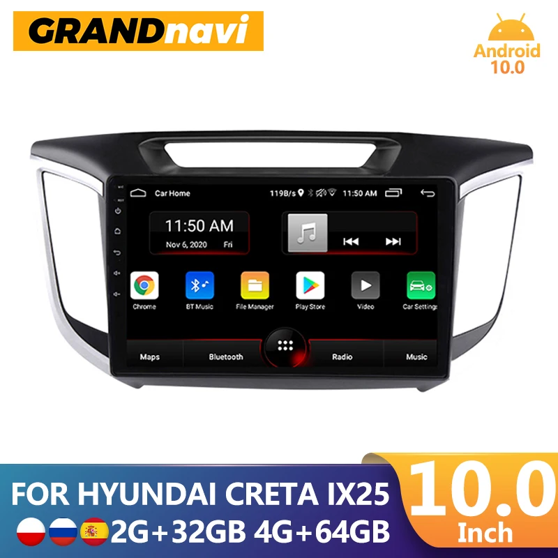 

GRANDnavi For Hyundai Creta IX25 2015-2019 Android Car Radio 2din GPS Car Multimedia Video Player Wifi RDS DSP Autoradio Stereo