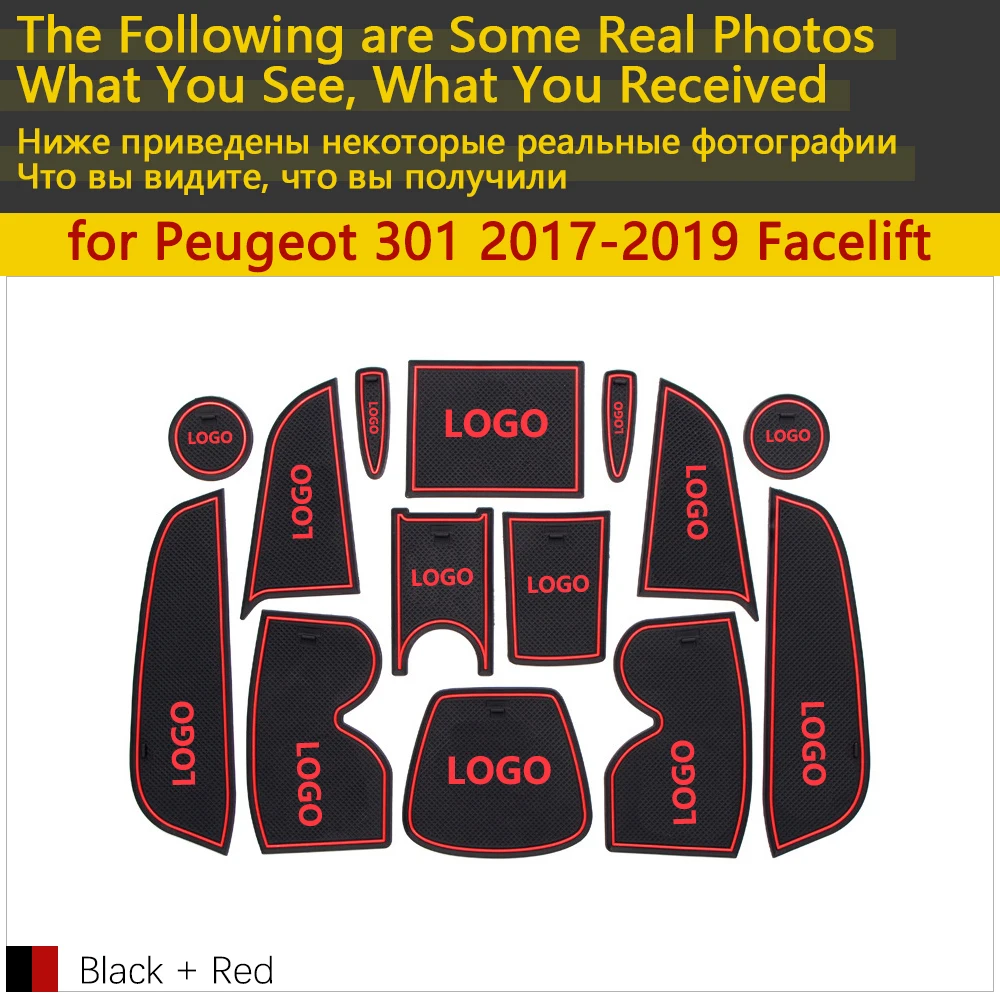 Противоскользящие резиновые чашки подушки двери паз коврик для peugeot 301 аксессуары для подтяжки лица наклейки для автомобиля коврик для телефона
