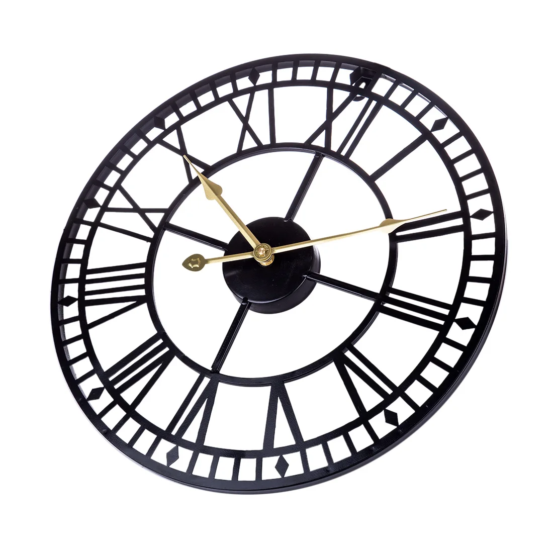 Горячие 16 дюймов 40 см железные полые настенные часы римские цифры бесшумные