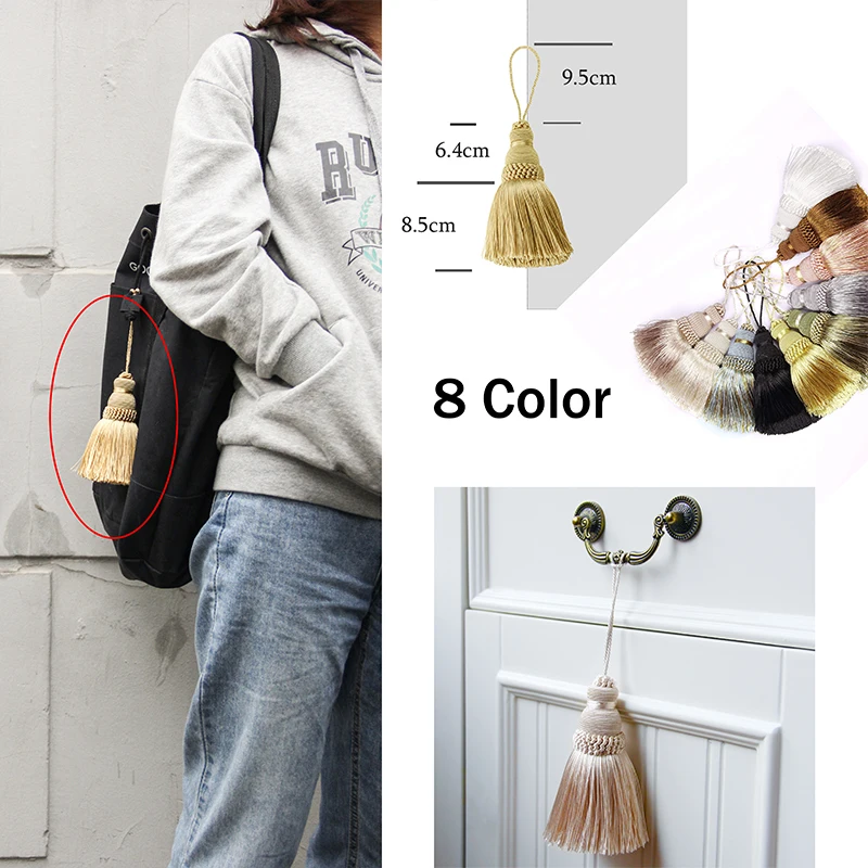 1 шт. цветные сумки кисточки Quasten Декоративные Шелковые отделка закладки для