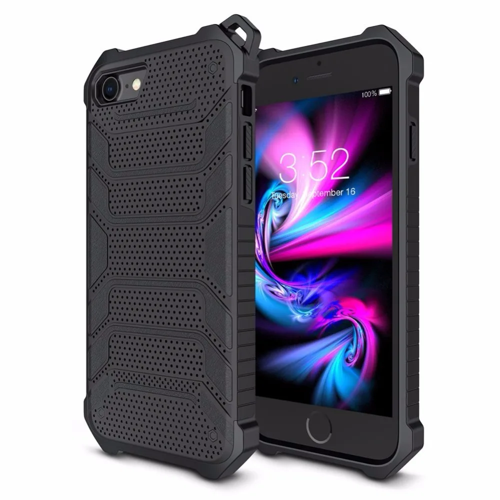 Luxury Dual Layer Rugged Armor Phone Case For Iphone X XS 8 7 6 S 6S Plus 10 Heavy Duty Shockproof Anti-Scratch Protective Cover |