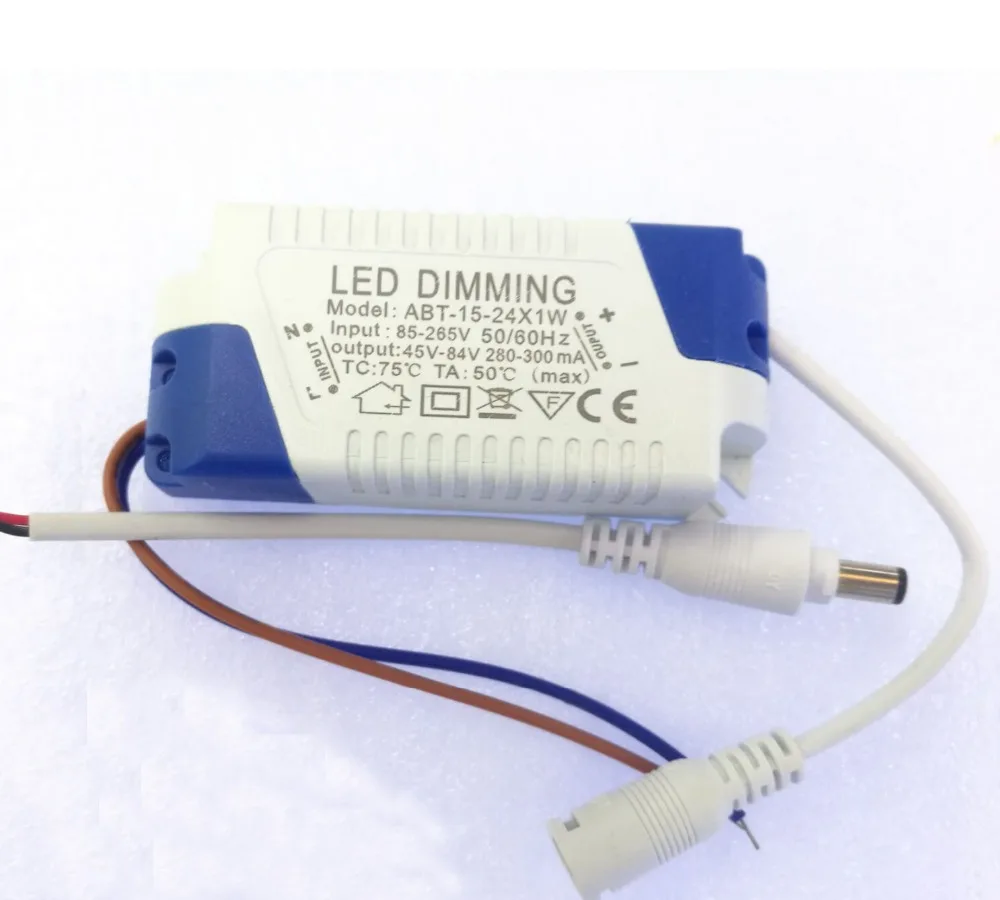 300mA 5-24x1W Dimmable LED Driver LED downlight ceiling light driver power supply 5w 7w 9w 12w 15w 18w 20w 21w 24w